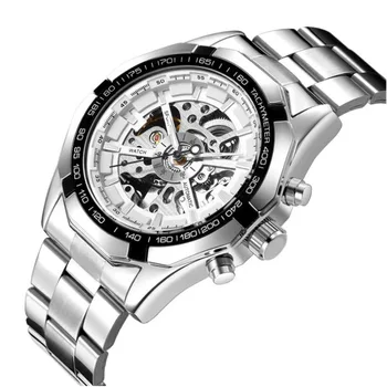 

2020 New Fashion Men Watches Stainless Steel Automatic Mechanical Watches Men Fashion Skeleton Watch Orologio Uomo herenhorloge