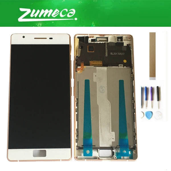 Kopen Met Zonder Frame 5.5Inch Voor Philips Xenium X818 Lcd scherm + Touch Screen Digitizer Vergadering Zwart Wit met Tape Tool