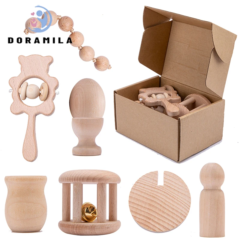 

Children's Birth Gift Bath Toys Set Kid Swaddle Wrap Baby Milestones Brush Rattle Bracelet Bibs Photography Supplies Birth Gift