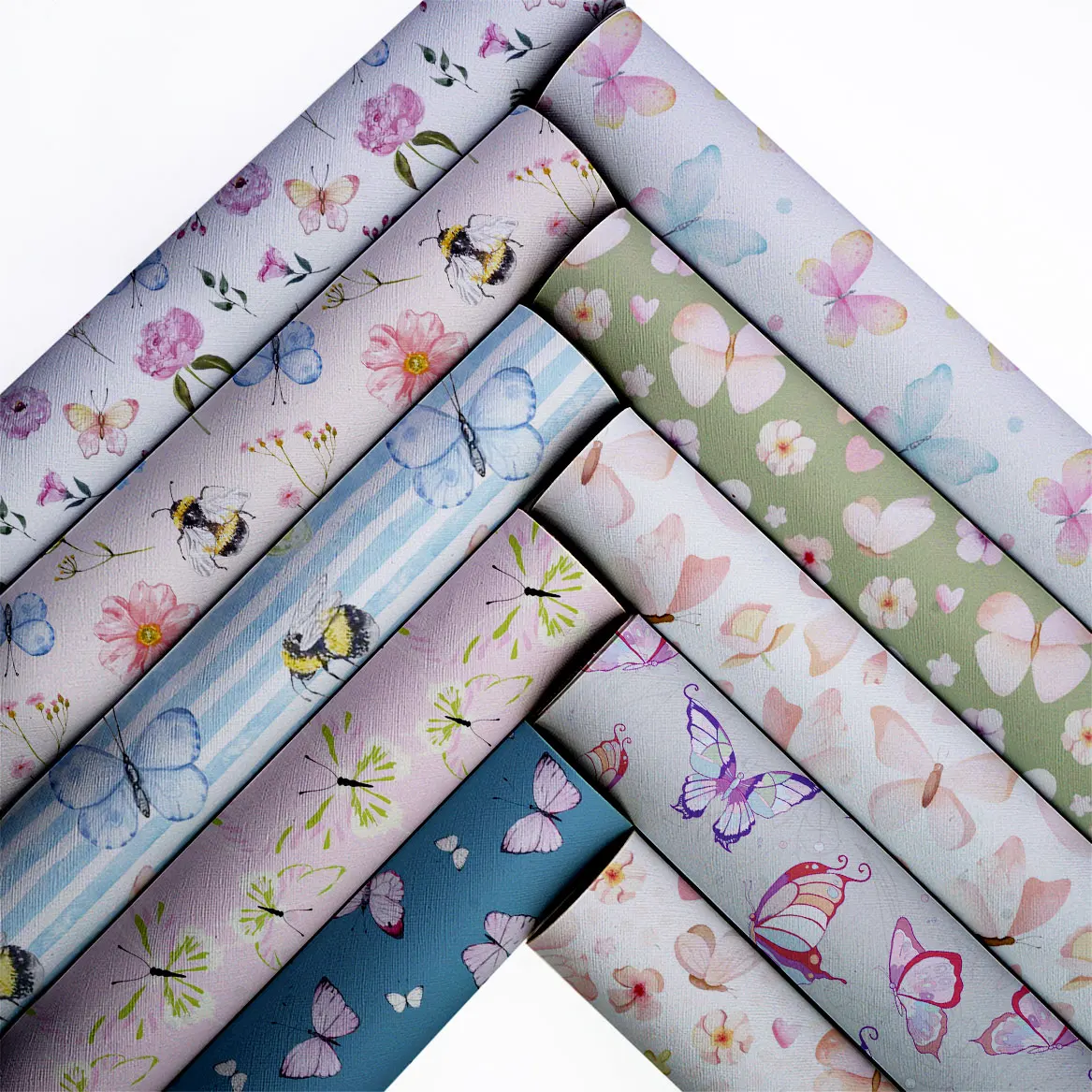 Feather Leather Sheets Synthetic Leather Printed Vinyl DIY Handbags Supplies Bows Making Material 22*30cm/A4 1mm L16098