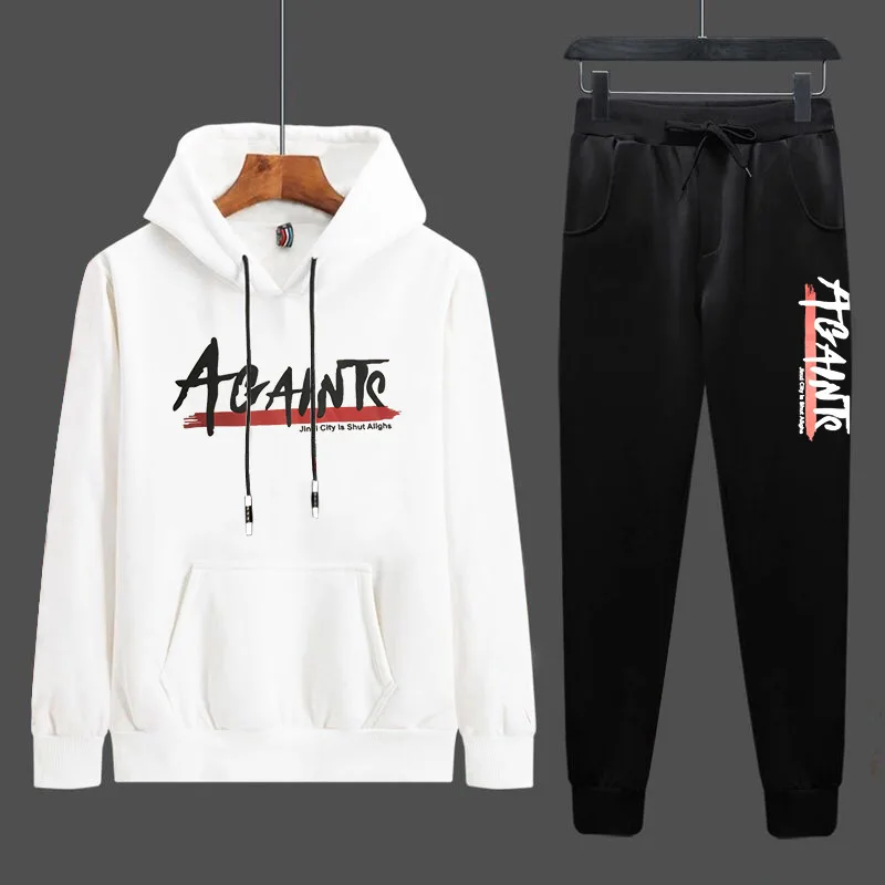 

Spring And Autumn New MEN'S Suit Collocation Handsome Business Casual Students Korean-style Hooded Athletic Pants Fashion Long-s