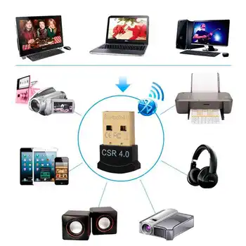 

DIFODA Nano Bluetooth 4.0 USB Black Mini Adapter Dongle Wireless Transmitter and Receiver for Laptop PC Windows 10 8 7 Vista