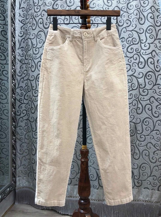 

2019 autumn and winter new women's Batti pockets net color dark casual pants