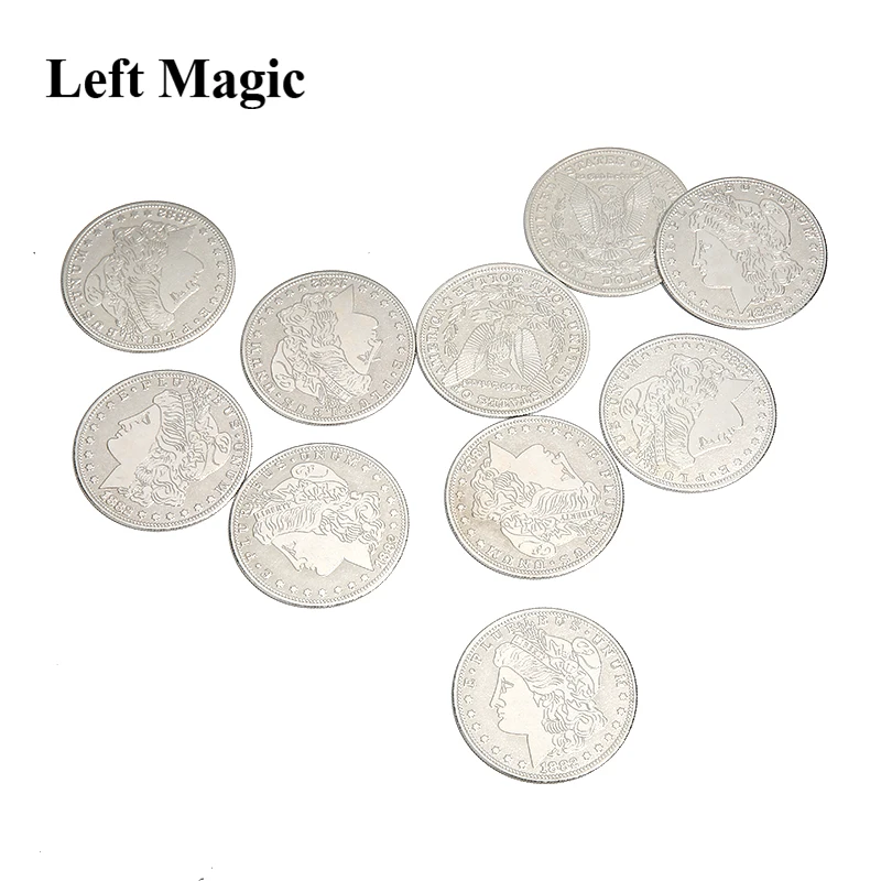 Magic Trick Toy Magic Tricks Toy Magic Props Toy Magic Tricks Props Magic Trick Props Magic Show Props 5 Pcs Palming Coins (Morgan Version) Magic Tricks Super Thin Magia Coin Close Up Street Illusion Accessories Gimmick Prop Comedy