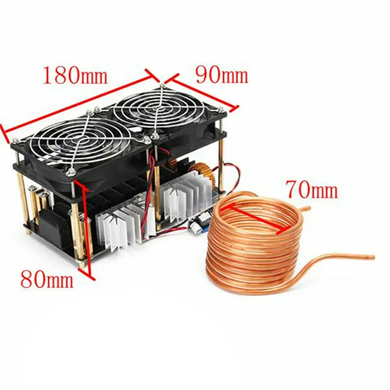 

1800W 40A ZVS Induction Heating Board Module Driver Heater+tesla Coil+Fan Parts