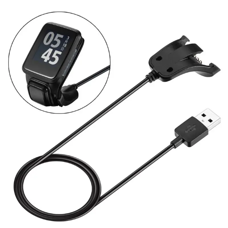 Горячая Синхронизация данных USB зарядное устройство клип зарядный кабель для TomTom 2 3 Runner Golfer gps часы Dec15
