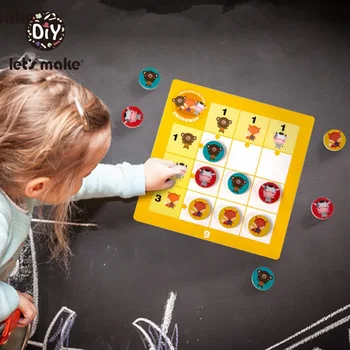 

Let'S Make Kids Puzzle Chess Logic Thinking Training Toy Puzzle Focus Memory 9-16 Palace Animal Sudoku Game Getting Started Game