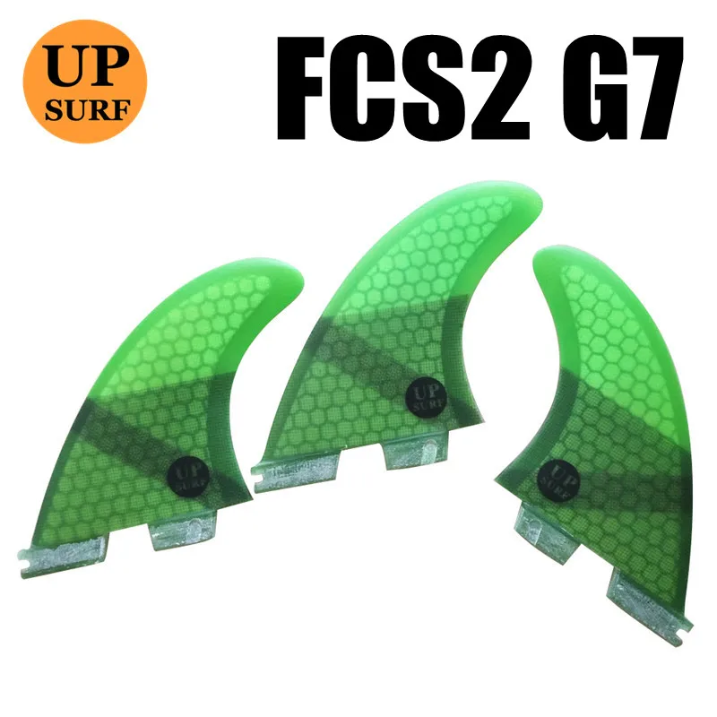 3 шт./4 шт./5 шт. fcs2 плавники G7/G5/GL плавники для серфинга стоячие fcs 2 водные виды спорта fcs ii плавники quilla surf стоячие весло плавник - Цвет: G7 green