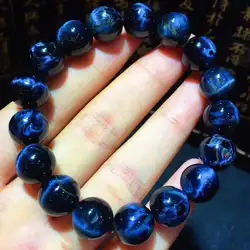 11,8 мм натуральный синий питерзит из Namibia драгоценные камни круглые бусины браслет стрейч Целебный Камень ювелирные изделия подарок AAAAA