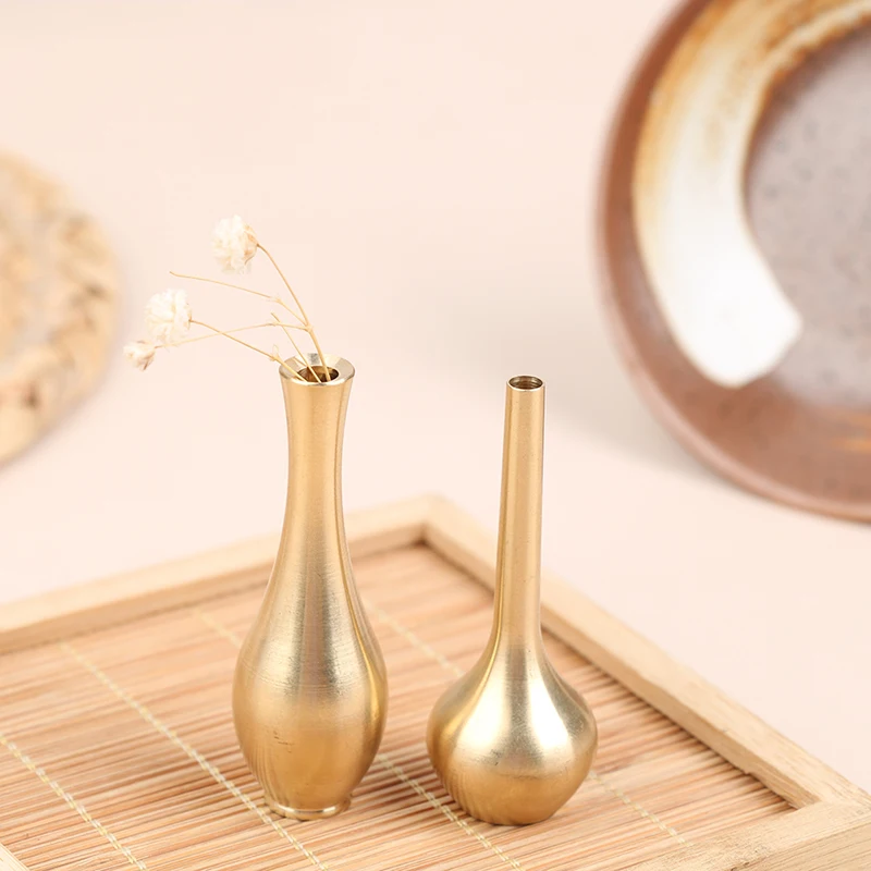 

1 Pcs Hot Sale Mini Pure Copper Vase Gold Decorative Living Room Antique Vase Unique Vase Scandinavian Vase