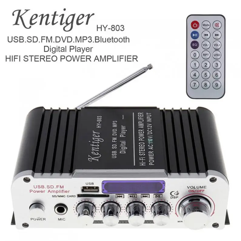 Автомобильный Hi-Fi mp3-усилитель Kentiger HY-803 2 канала 12 В автомобильный аудио стерео