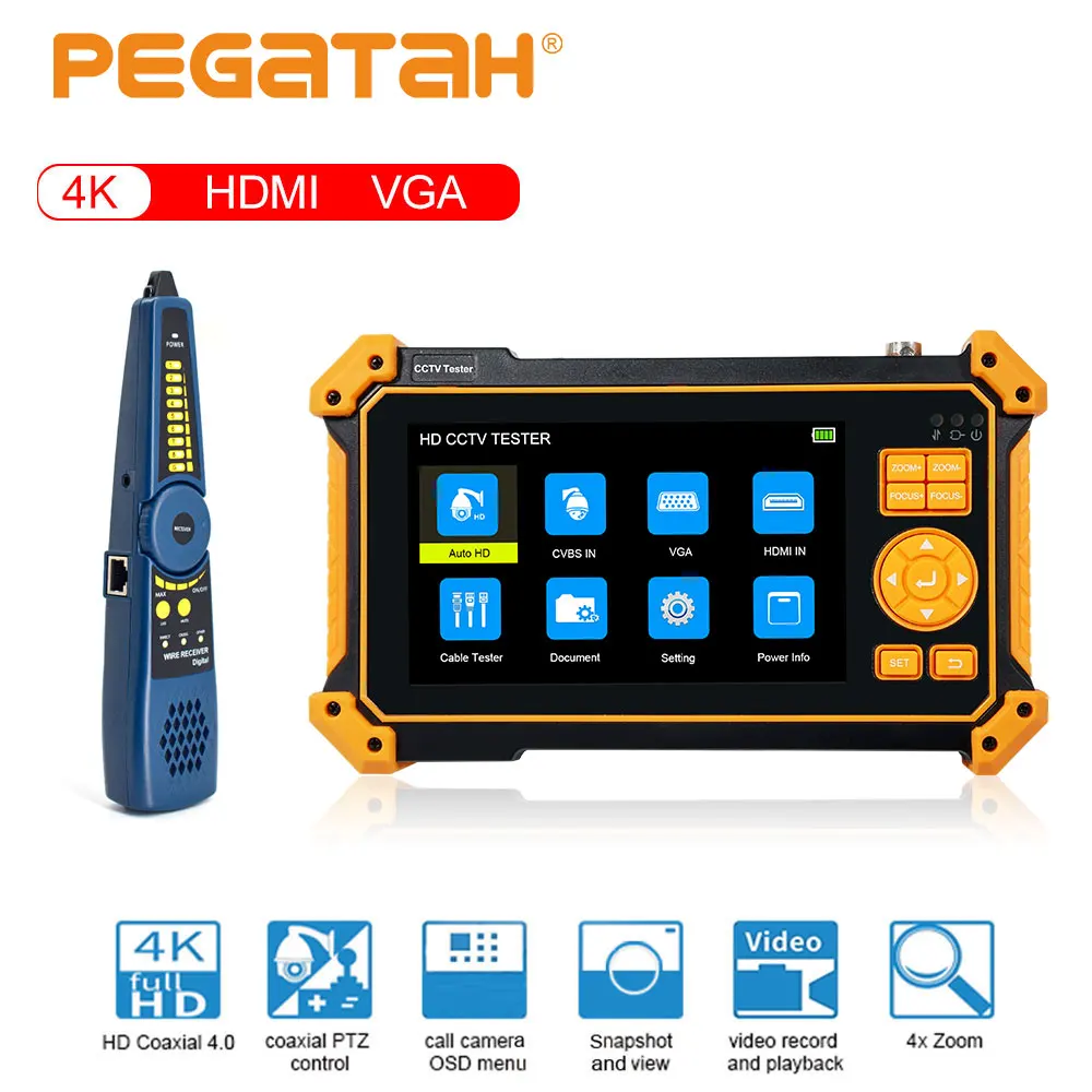 8MP Ahd Monitor cctv tester mini monitor for camera tester cctv poe  Surveillance camera cctv tester monitor video camera tester