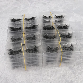 

Wowangel 10 Pairs 3D Mink Eyelashes Thick Cruelty Free 100% Handmade Full Strip Reusable Lashes Soft False Makeup