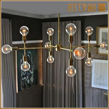 

nordic modern style glass ball bubble iron herringbone branch pendant light living room restaurant bedroom bar hanging lighting