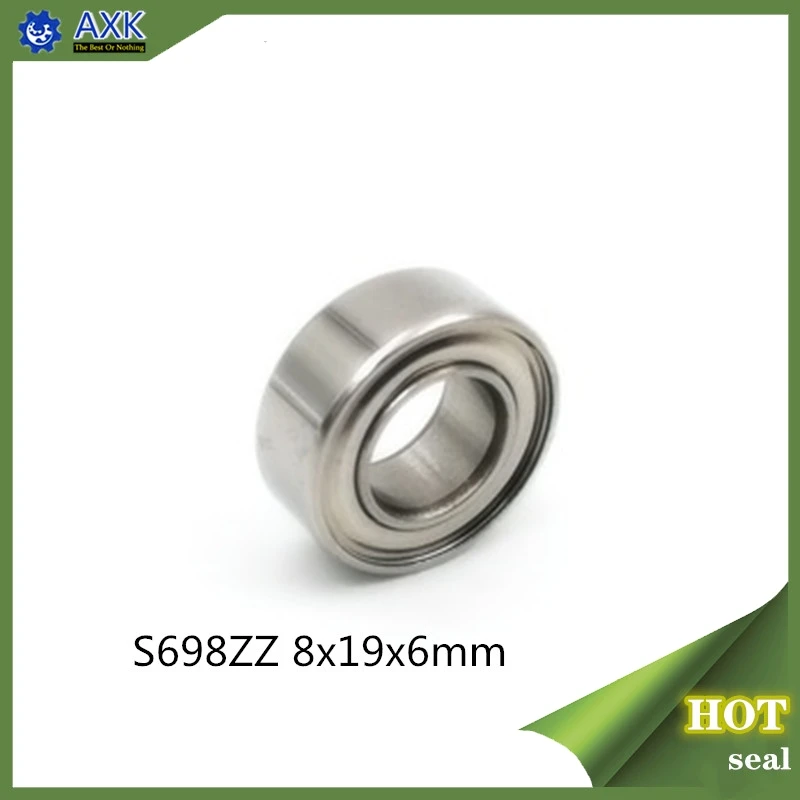S698ZZ подшипник 8*19*6 мм (10 шт.) ABEC-1 440C ролик из нержавеющей стали S698Z S698 Z zz, шариковые подшипники