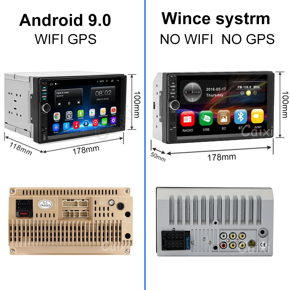 Автомобильный мультимедийный плеер 2 Din Android 2G Ram 2Din радио Универсальный 2din для toyata