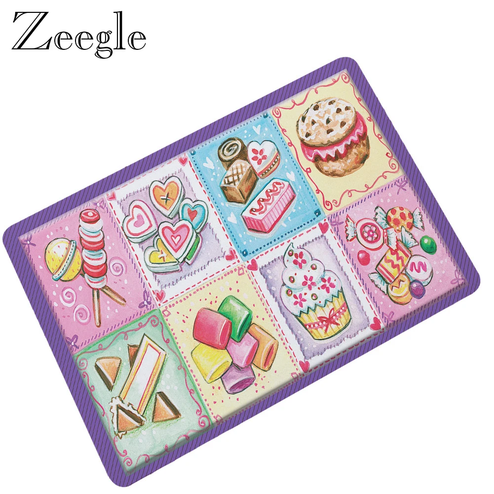 Zeegle Floral Printed Doormat Rubber Entrance Mats And Rugs Doormat Non-slip Floor Outdoor Front Door Mats