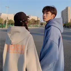 Suéter con capucha de terciopelo para parejas, chaqueta gruesa con cordón que combina con todo, versión coreana, diseño de nicho, Otoño e Invierno