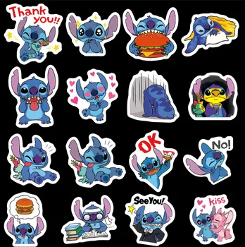 

50pcs Waterproof Cartoon Stitch Stickers Guitar Skateboard Suitcase Girl Kids DIY Graffiti Sticker Children Classic Toy