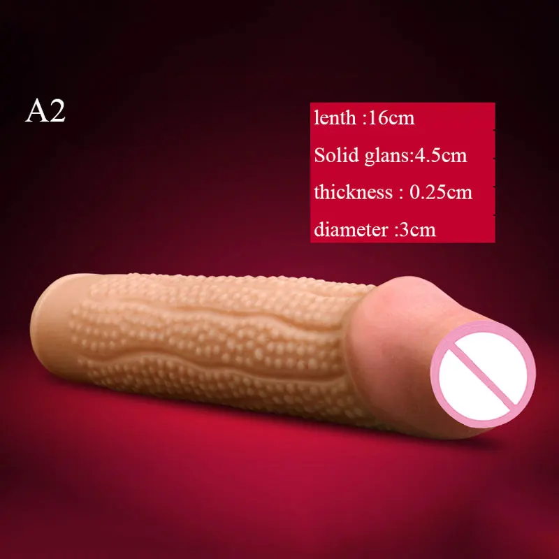 Reusable Condoms For man Male Penis Sleeve Extender Dildo Enhancer Enlargement Condom Cock adult sex toys Intimate Goods-in Condoms from Beauty & Health on AliExpress - 8