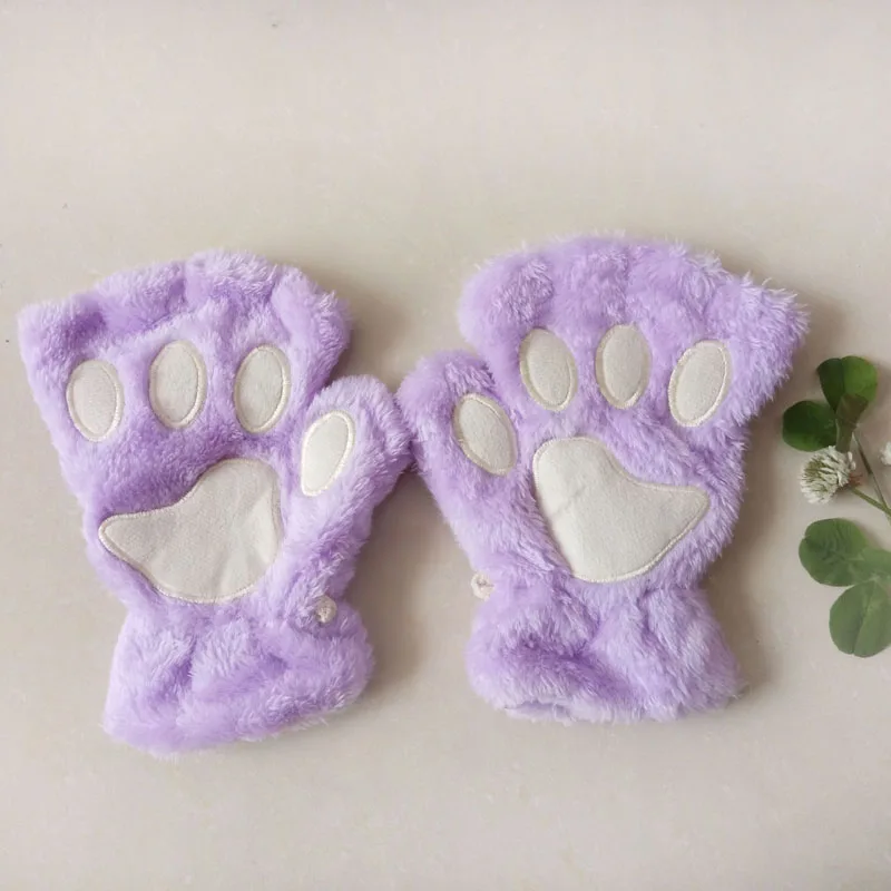 Fluffy Cat Paw Gloves - 21 - Kawaii Mix