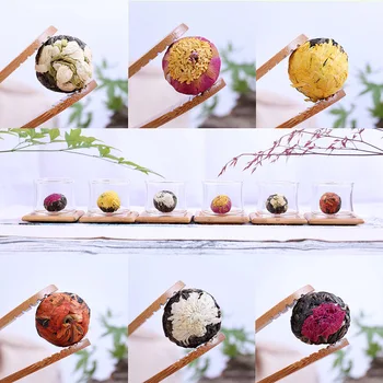 

Yunnan Pu'er tea 250g rose Jasmine chrysanthemum yellow chrysanthemum Lily peony flower dragon bead flavored flower tea handmade