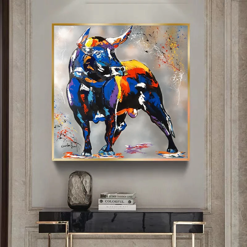 Abstract Bull Painting