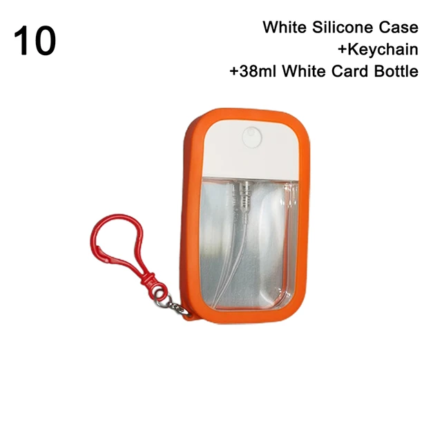 Portable Spray Bottle High Pressure Alcohol Disinfectant 38ML Mist Spray Bottle With Silicone Sleeve And Keychain A10