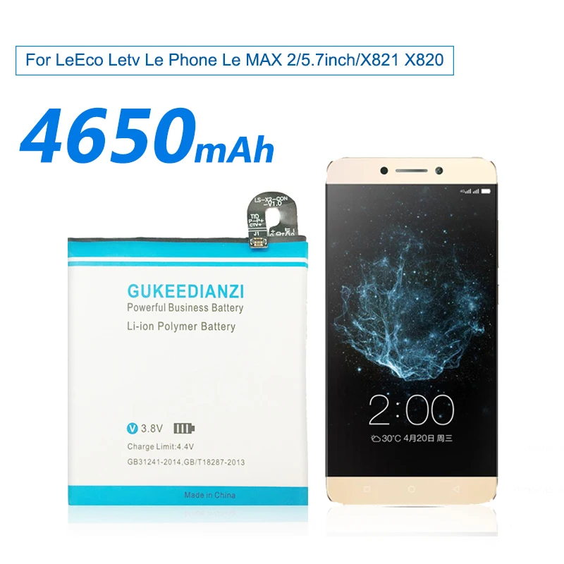 GUKEEDIANZI LTH21A 4650 мАч батарея для LeEco Letv Le Phone Le MAX 2/5. 7 дюймов/X821 X820 запасная батарея для мобильного телефона