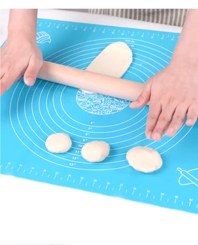 

Kneading pad 50*40cmPastry Rolling Mat With Scale Flour Pad Silicone Baking Tool Non-Stick Pastry Mat Bakeware For kitchen