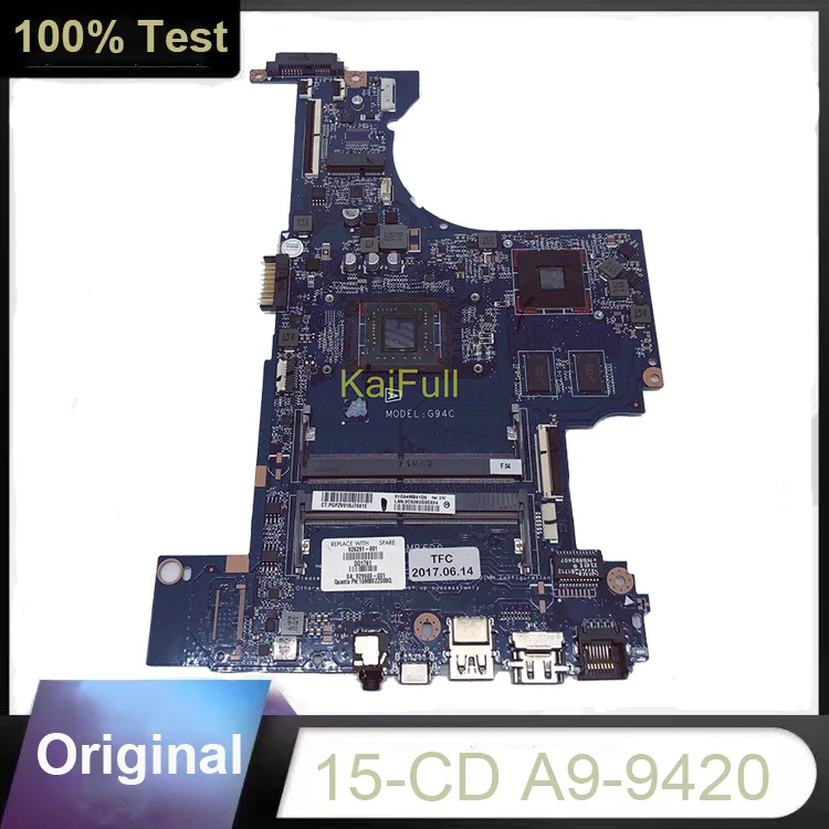 926291-601 926291-001 926291-501 для ноутбука HP Pavilion 15Z-CD 15-CD DAG94CMB6D0 материнская плата A9-9420 100% тест