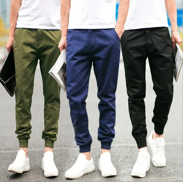 

Summer Wear New Style Korean-style Slim Fit Men Ankle Banded Pants Capri Pants Men'S Wear Casual Skinny Pants Men's 9 Pants