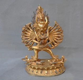 

wedding decoration Tibet bronze 24k gold Gilt Hevajra Yab-Yum Vajravarahi Kalachakra Buddha statue