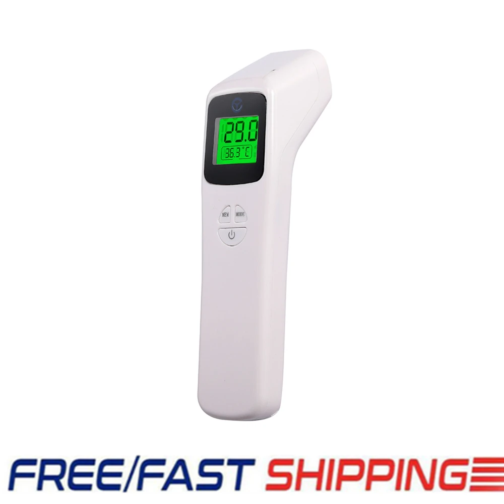 

FDA CE Non-contact Digital LCD Thermometer Infrared Forehead Non-touch Temperature Gun 1 Second Measurement Temperature Warning