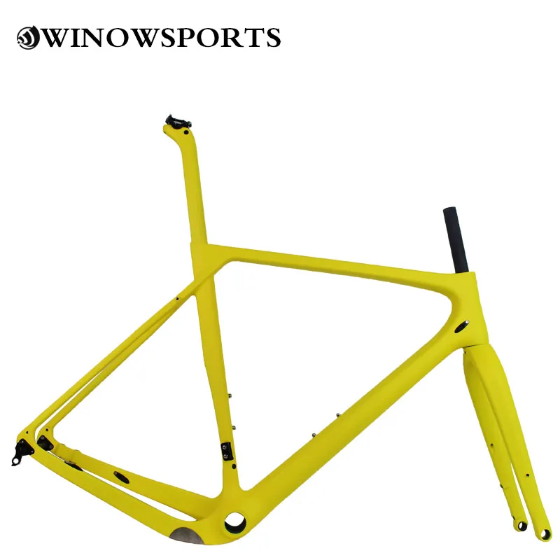 Желтая карбоновая рама winowsports T800 для горного велосипеда плоская велосипедная