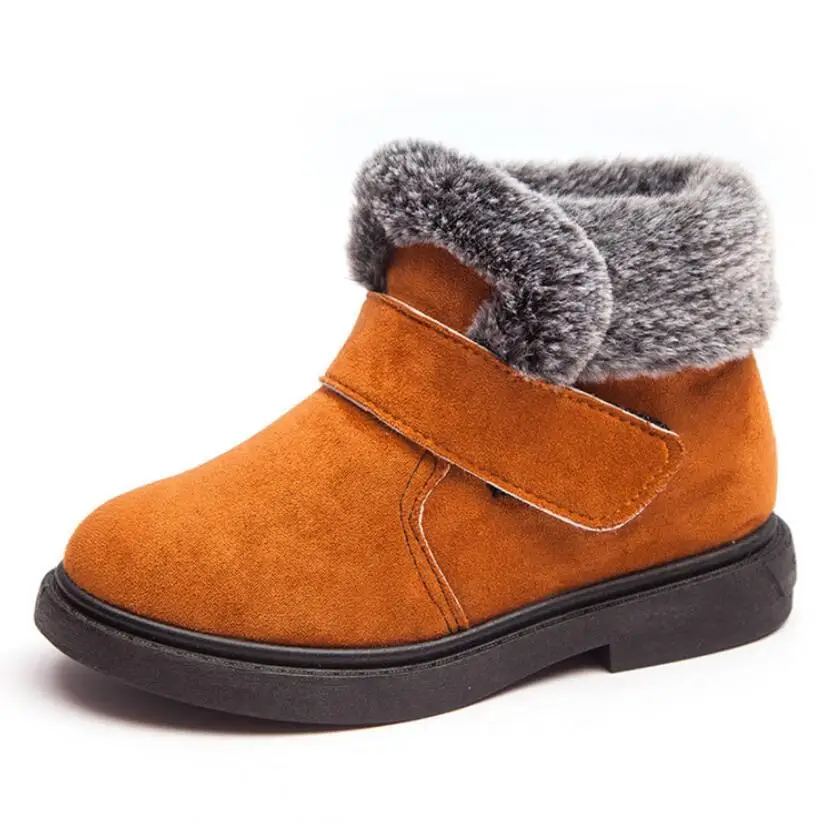 Thick Warm Kids Snow Boots Winter Shoes for Girls Round Toe Plush Non-slip Flat Baby Toddler Shoes Ski Boys Girls Boots