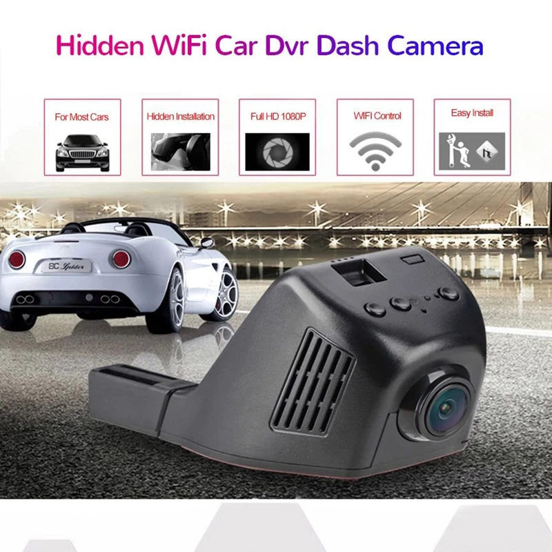 Автомобильный видеорегистратор Vikewe с Wi-Fi, видеорегистратор Full HD 1080 P, двойной объектив, g-сенсор, ночное видение, видеорегистратор, запись видео, видеорегистратор