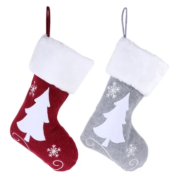 

2pcs Christmas Stocking Decor Christmas Gift Sock Christmas Candy Gift Stocking