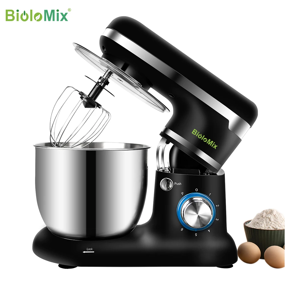 Biolomix Stand Mixer Stainless Steel Bowl 6 Speed Kitchen Food Blender Cream Egg Whisk Cake Dough Kneader Bread Maker Food Mixers Aliexpress