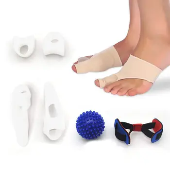 

Corrector Pads Kit Bunion Protector Toe Spreader Bunion Relief Socks Sleeves Toe Stretcher Separator,Foot Massage Ball for Tai