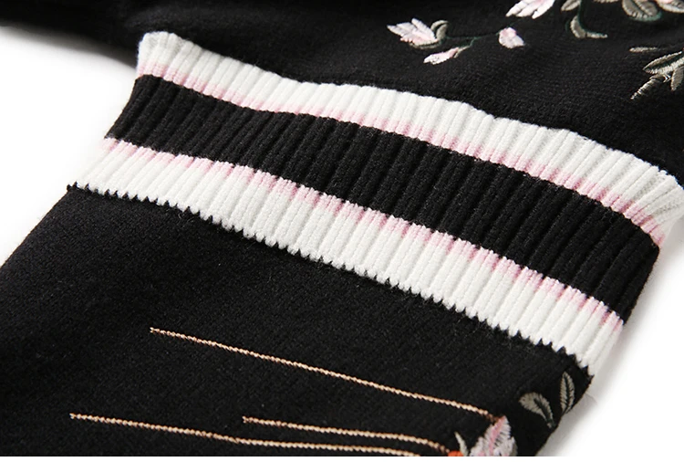 Delocah Подиумные модные осенне-зимние шерстяные свитера женские с длинным рукавом с вышивкой короны винтажные Женские Вязаные Пуловеры Свитера