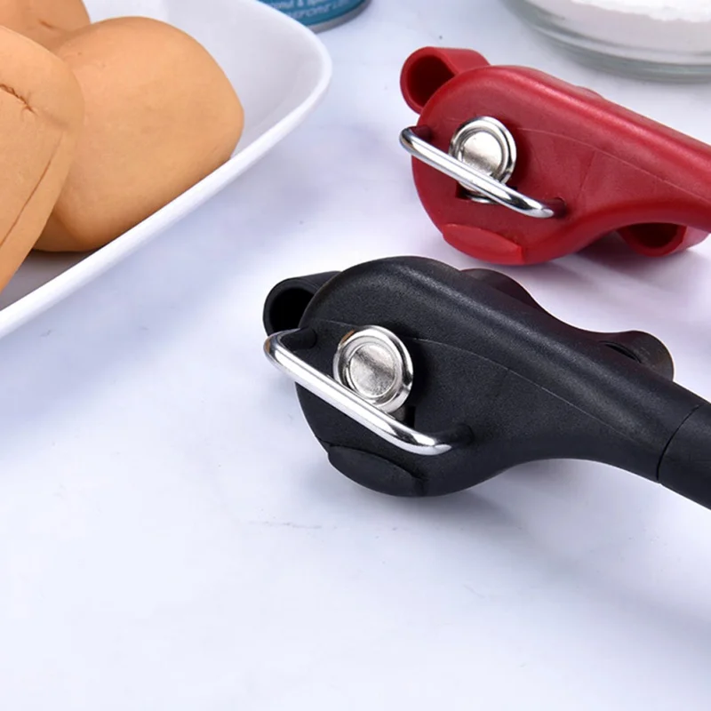 Профессиональный высококачественный консервный нож Профессиональный Многофункциональный консервный нож открывалка портативный безопасный открытый Открыватель для бутылок красный
