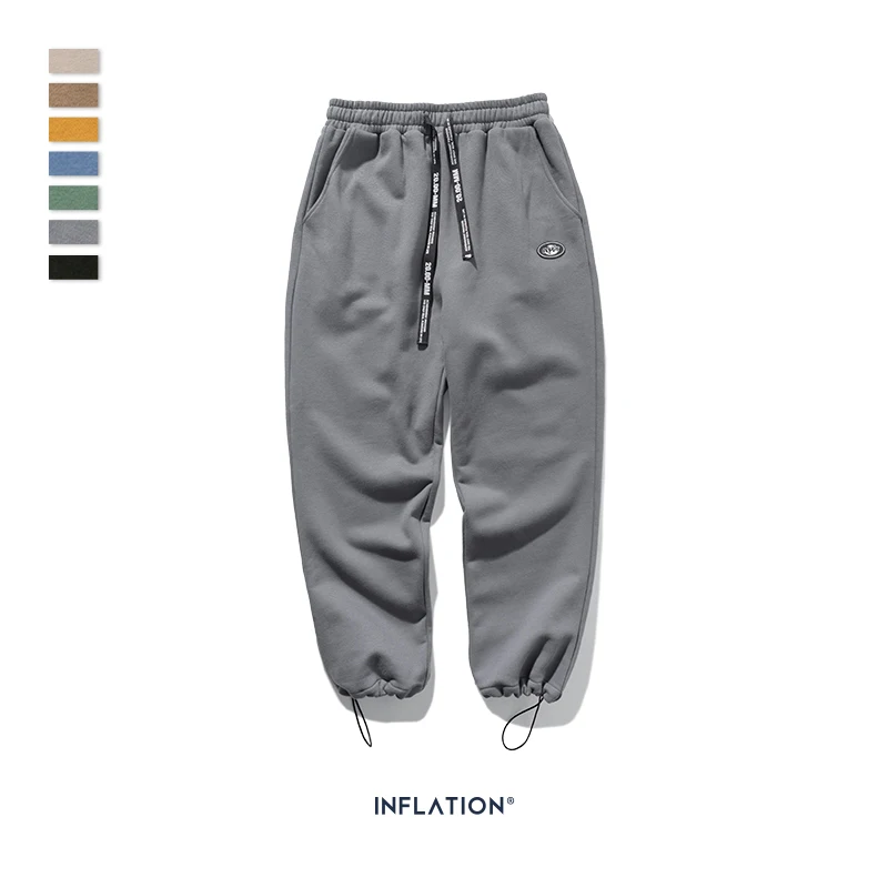 INFLATION DESIGN Super Loose Fit Men Sweatpants In Pure Color Loose Fit Retro Style Mens Sweatpants Street Wear Men Pants 93402W plus size harem pants Harem Pants