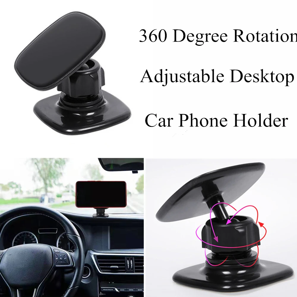 Универсальный Поворотный Автомобильный держатель для телефона на 360 градусов, автомобильный держатель для мобильного телефона на приборную панель, настольная подставка