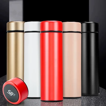 

500ml Intelligent Thermos Mug LED Touch Display Temperature Stainless Steel Vacuum Water Thermal Screen Bottle #s