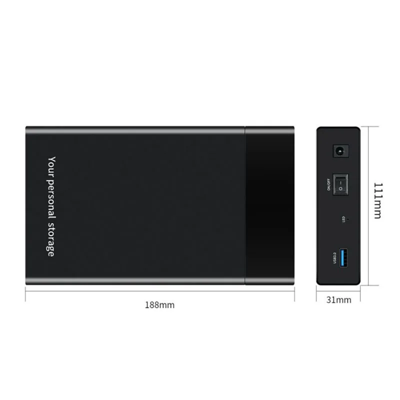 USB 3,0 до 3,5 дюймов SATA внешний жесткий диск 1153E коробка для жесткого диска