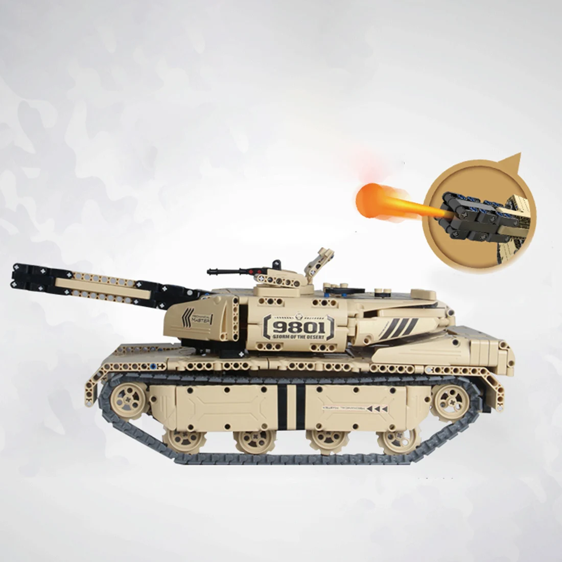 

1276Pcs 1:16 DIY RC Tank Vehicle Building Block Small Particle Construction Model Toy