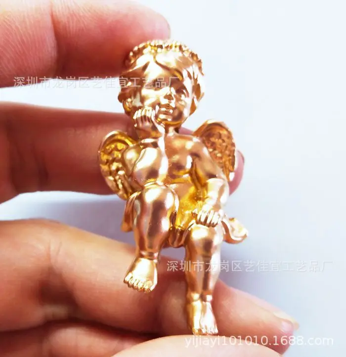 European Cute Little Angel Gold Abacus Creativity Travel Souvenir Kitchen Home Decoration 3D Fridge Magnet Sticker Accessories