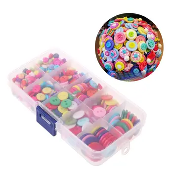 

500pcs Round Resin Buttons 2 Holes 2 Holes Mini Sewing Tools Scrapbooking Decorative Clothing Apparel DIY Mixed Sizes 95AE