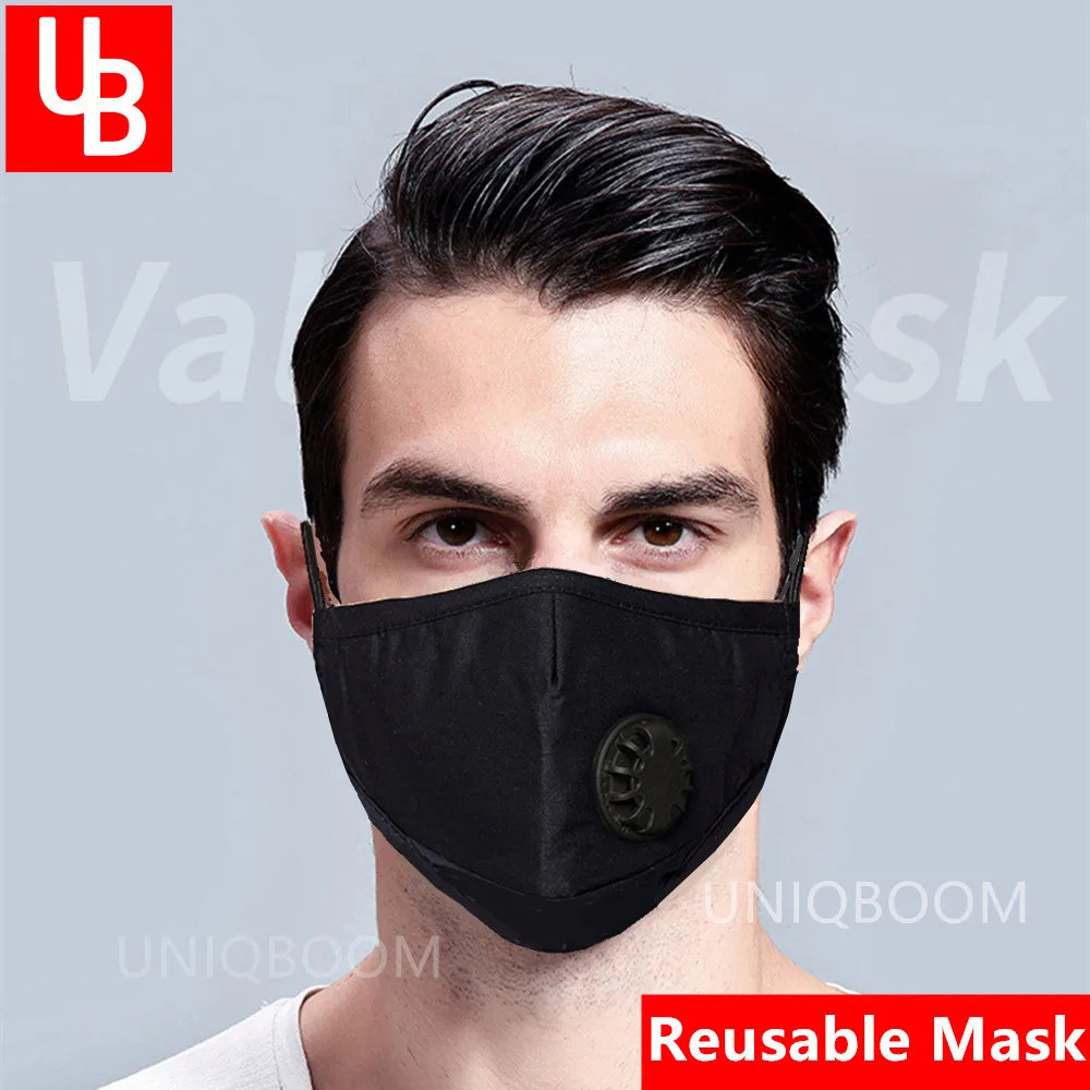 

Reusable Face Mask Filter 95% Filtration Anti PM2.5 Dust With Air Valve Respirator Washable Masks Anti Virus Mouth Muffle